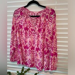 Lilly Pulitzer willa top - pink - large